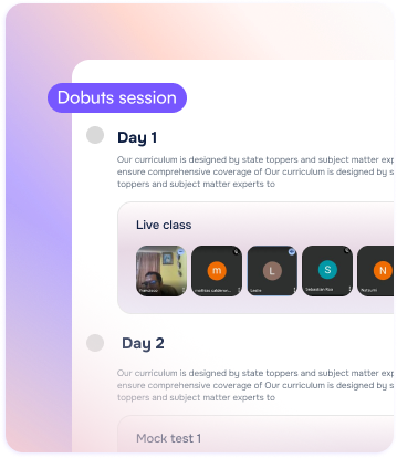 A daily study plan in the Impacteers app